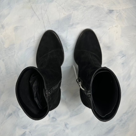 Suede Leather Boots/Heels Black Ann Demeulemeester - Picture 2 of 10